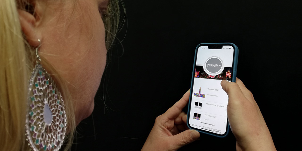 DiscretSon : Accueil de l’application DiscretSon, pour smartphones.